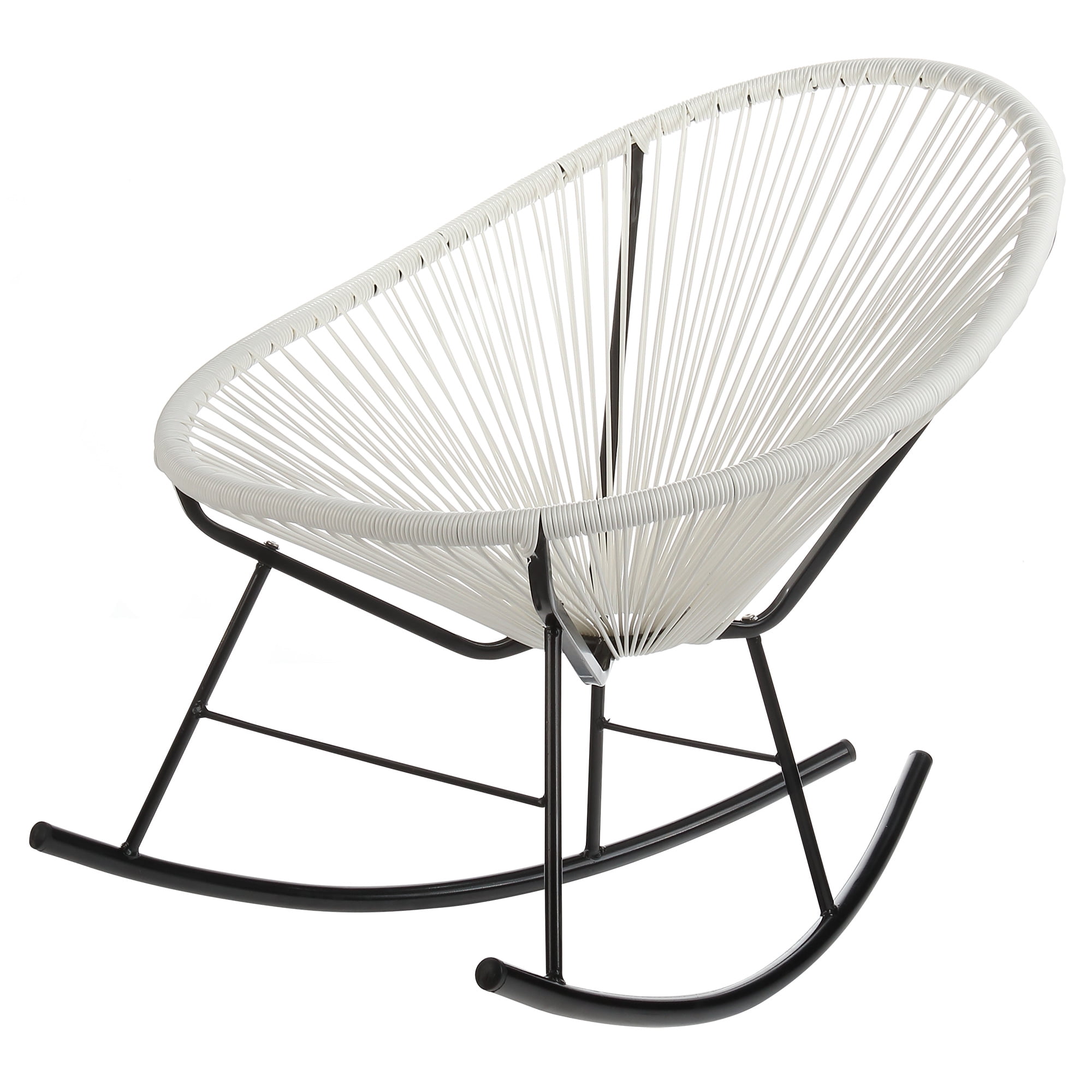 Acapulco Outdoor Rocking Chair - White Cord - Walmart.com