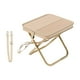 thumbnail image 2 of Taburete plegable para acampar con estructura en forma de X, silla de pesca para mochileros, barbacoas y playa. Caqui, 2 of 8