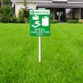 thumbnail image 6 of Eveokoki Recycle Steel Cans And Tins Only Sign 7 x 8.8 Inch Outdoor Aluminum Yard Signs with Metal Stakes for Private Property Grass Lawn No Trash Dumping, 6 of 7