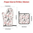 thumbnail image 2 of Cauagu Paris Print Oven Mitts and Pot Holders 4 pcs Set,Extra Thicken Long Kitchen Oven Glove Potholders BBQ Gloves-Oven Mitts and Pot Holders(11 Inch), 2 of 6