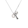 thumbnail image 2 of Delight Jewelry Silvertone I would be lost without you - Love and Lock Charm Necklace, 18"+1", 2 of 4