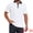 White, variant on DARING DIVA Men's Zipper Closure Colorblock Short Sleeve Basic Polo Shirt S White