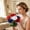 Rose, variant on 4th of July Patriotic Artificial Flower Bouquet, Red White Blue Floral Arrangement with US Flag, for Memorial Day, Veterans Day, Indoor Outdoor Decor, 13.4" Tall,Red Spider Lily