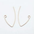 thumbnail image 2 of U8MO 50pcs Brass V Earring Hooks Smooth French Earwire Hang Loop Findings 29x15mm-Rose Gold, 2 of 2