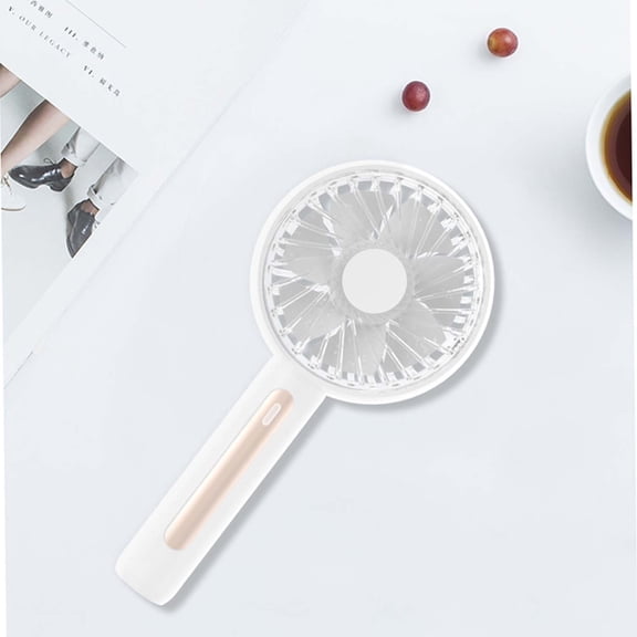Needhep Standing Fan Mini Hand Held Fan with USB Rechargeable,Small Portable Fan Travel, Electric Cooling Fan, Personal Quiet Table Fan for Home Office (White)
