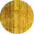 thumbnail image 1 of Ahgly Company Indoor Round Abstract Yellow Modern Area Rugs, 6' Round, 1 of 4