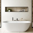 thumbnail image 3 of CASAINC 3 Handle Roman Bathroom Tub Faucet with Handheld Sprayer, Matte Black, 3 of 9