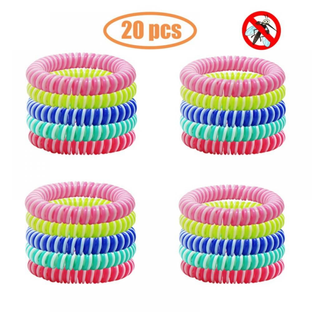 20 Pack Mosquito Bracelets for Kids Adult Nature Citronella