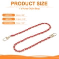 thumbnail image 2 of Uxcell Leather Purse Handle Strap, 24 Inch Chain Strap Replacement DIY Flat Chain Strap, Red, 2 of 6
