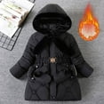 thumbnail image 3 of Toddler Winter Coats Boys Girls Down Coats Fur Collar Hooded Jacket Warm Thick Liner Padded Snow Puffer Jackets Winter Coat Outfits for Boys And Girls 5-6 Years, 3 of 4