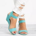 thumbnail image 2 of Mepaouo Womens Platform Sandals Open Toe Espadrilles Slip on Elastic Ankle Strap Wedges Dress Shoes, 2 of 7