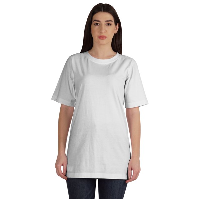 Inkmeso T-Shirt Basique en Coton à Col Rond pour Femmes Coupe Ample Décontractée Long pour Entraînement