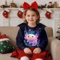 thumbnail image 2 of Garronmavis Cute Axolotl Toddler Girl Sweatshirt 2T Warm Pullover Drop Shoulder Sweater Top Ruffle Pullover Crewneck Long Sleeve Shirt Stylish Girls Crewneck Sweatshirt for Toddler Kids, 2 of 7