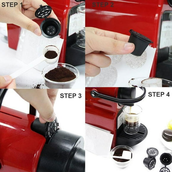 Ccdes 3Pcs Household Reusable Coffee Capsules Filter Refillable Capsules Cup Fit for Nespresso, Capsules Filter, Coffee Reusable Filter