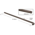 thumbnail image 2 of CRL-U.S. Aluminum PR0332236 Bronze Astral II Solid Push Bar for 33" Double Acting Doors, 2 of 4