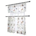 thumbnail image 2 of Translucent 3 Piece Rod Bag Kitchen Curtain Set with 2 Layers 75*H72 CM, 1 Drape 150*H36 CM" Off-White, 2 of 5