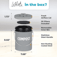 thumbnail image 6 of Compost Bin for Kitchen Counter by Saratoga Home - Family Sized, Gray, 6 of 7