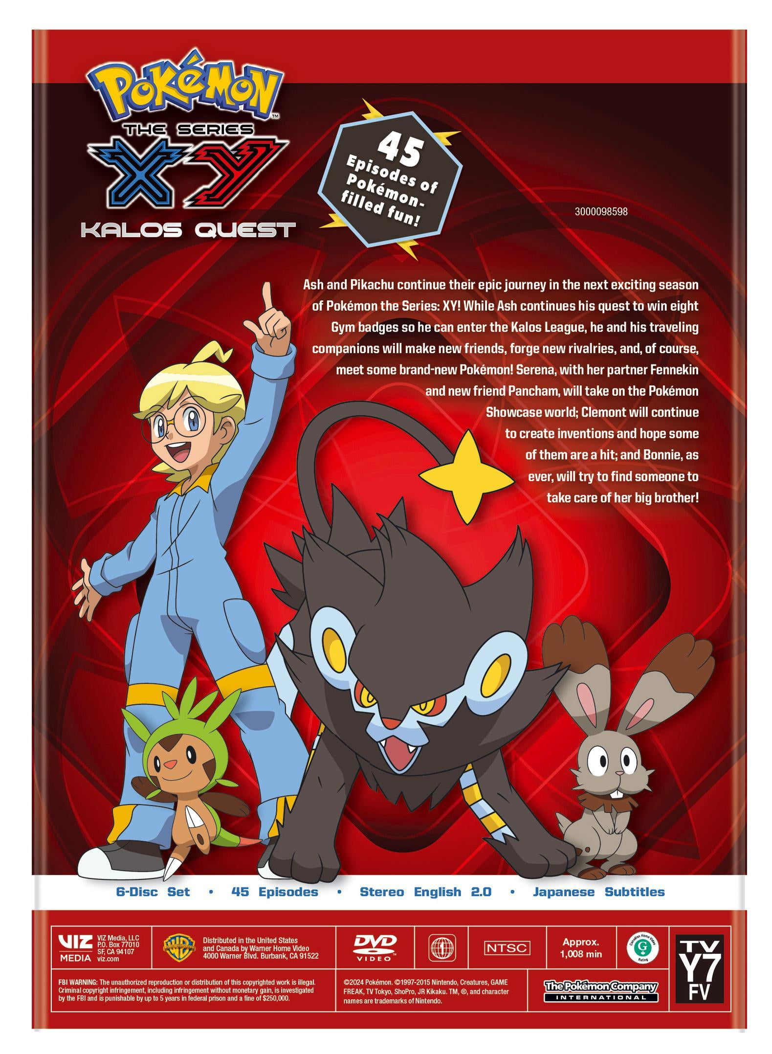Pokemon The Series XY Kalos Quest Complete Season DVD Anime VIZ Media Walmart