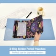 thumbnail image 5 of Wobogo Violet Cat with Different Pupils Pencil Pouch with 3 Ring Binder Holes Set of 2 for Learning Tools, 5 of 6