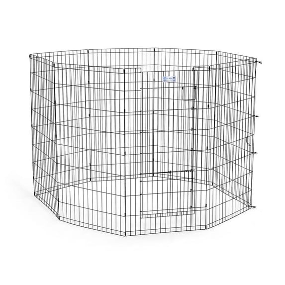 Midwest Life Stages Pet Exercise Pen with Split Door Black 24" x 42"