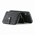 thumbnail image 4 of Wallet Case for iPhone XR, Adjustable Detachable Crossbody Zipper Purse Case with Card Holder & Kickstand, PU Leather Flip Folio Case for iPhone XR, Black, 4 of 10