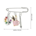 thumbnail image 4 of Brooch Pin Breastpin Decorative Artist Brooches Breast Lapel Safety Designer Corsage Lapels Scarf Unique Paintbrush, 4 of 9