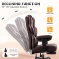thumbnail image 5 of COOLHUT Big and Tall Office Chair 500lbs, Heavy Duty Ergonomic Office Desk Chair with Deluxe Embossing PU Leather with Footrest, Executive Gaming Chair with Lumbar Support, Coffee, 5 of 8