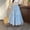 Blue, variant on Women's Long Maxi Skirt 2026 Boho Flowy Flared Ruffle Skirts Cutout Beach Vacation Spring Going Out Outfits Casual Free Size Blue