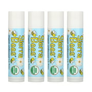 Sierra Bees, Organic Lip Balms, Unflavored, 4 Pack, .15 oz (4.25 g) Each