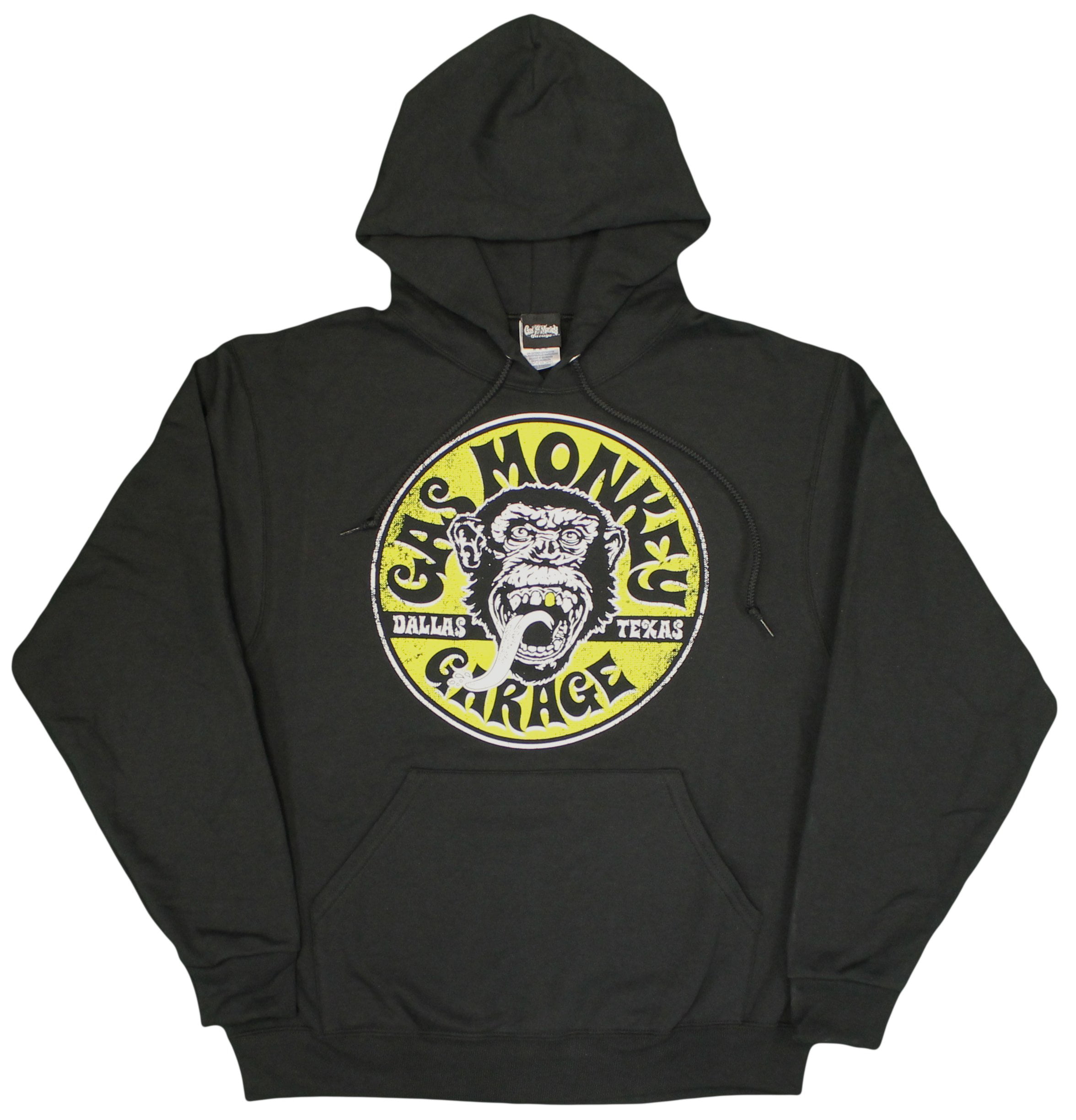Gas Monkey Garage Officially Licensed White Logo Big & Tall Hoodie Black