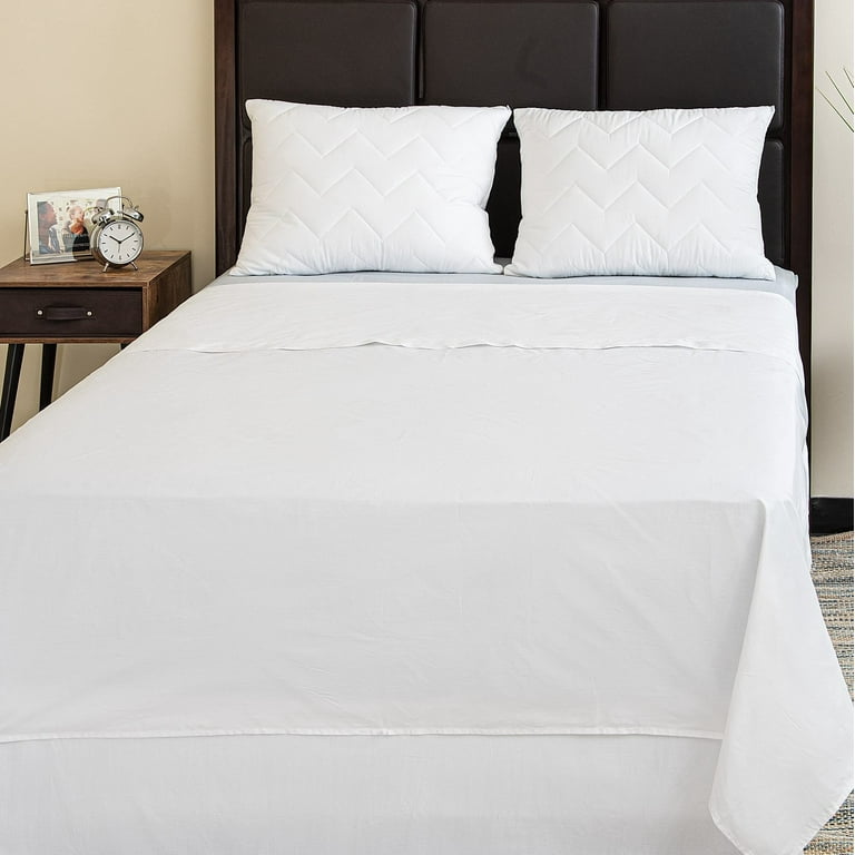 Superity Linen Full Size Flat Sheet for Bed - 100% Cotton