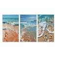 thumbnail image 2 of Designart "Seashore Memory Trails" Nautical & Beach Wall Art Set Of 3 - Beige Pier Canvas Set For Living Room Decor, 2 of 7