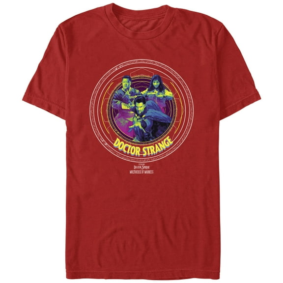 Men's Marvel Doctor Strange in the Multiverse of Madness Character Logo Graphic Tee Red Small