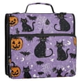 thumbnail image 5 of FORMRS Zipper Binder with Shoulder Strap 2-inch Ring 500 Sheet Capacity File Bag, Halloween Cats, 5 of 5