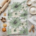 thumbnail image 2 of Green Floral Leaves Boho Kitchen Towels Tea Towels, 18x30 Inch Oversize Quick Dry Microfiber Cloth Dish Towels for Kitchen Drying Set of 2, 2 of 6