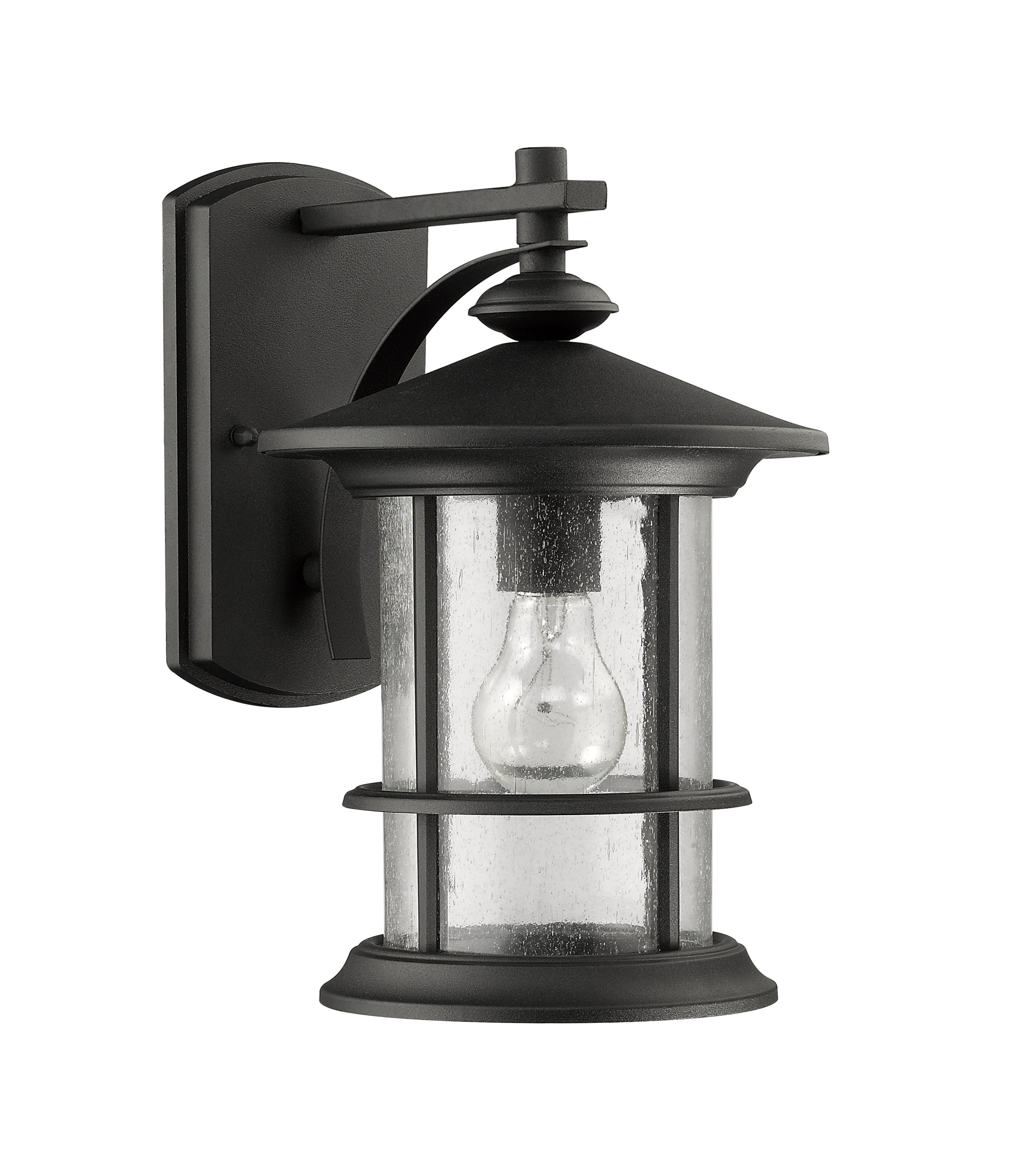 RADIANCE Goods Transitional 1 Light Textured Black Outdoor Wall Sconce 10.13"