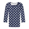 thumbnail image 3 of 3/4 Sleeve Shirts for Women Plus Size Womens Summer Blouses and Tops Tshirts Shirts for Women Gym Floral Tops for Women Y2k orders placed, 3 of 7
