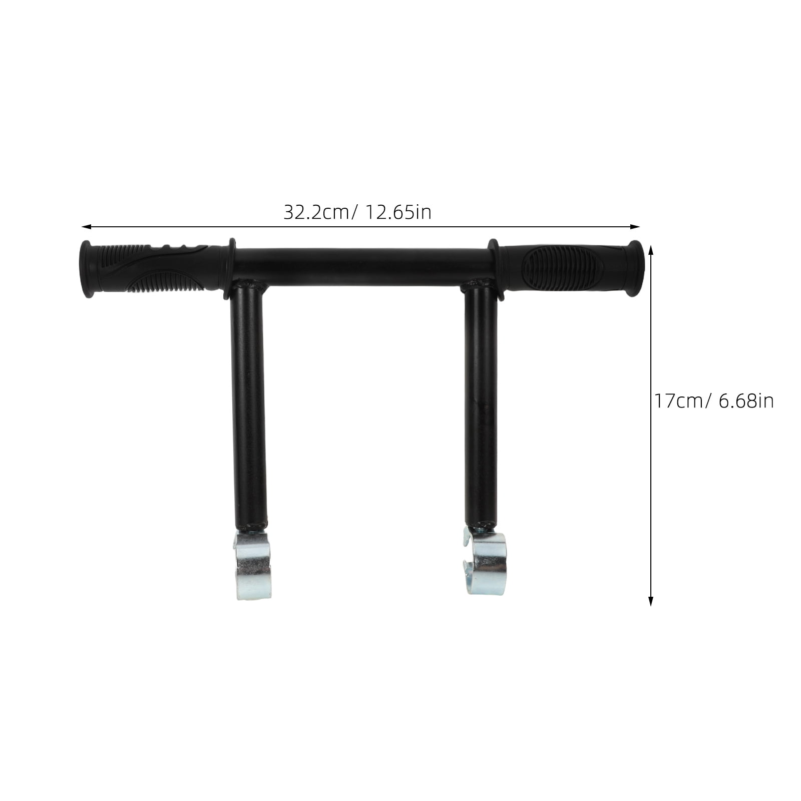 BESTYASH Black Stroller Handlebar Extension with Ergonomic Plastic Grip, 1 Set for Comfortable Family Outings and Walks