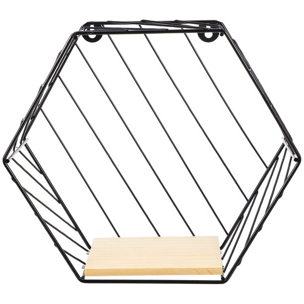 Estante de pared de hierro para cocina, baño, almacenamiento de pared para decoración del hogar