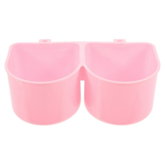 OUNONA Crate Double Dog Bowl Removable Pet Kennel Hanging Food Water Feeder Bowl Cage Coop Feeding Cup For Dog Cat Rabbit Ferret Bird