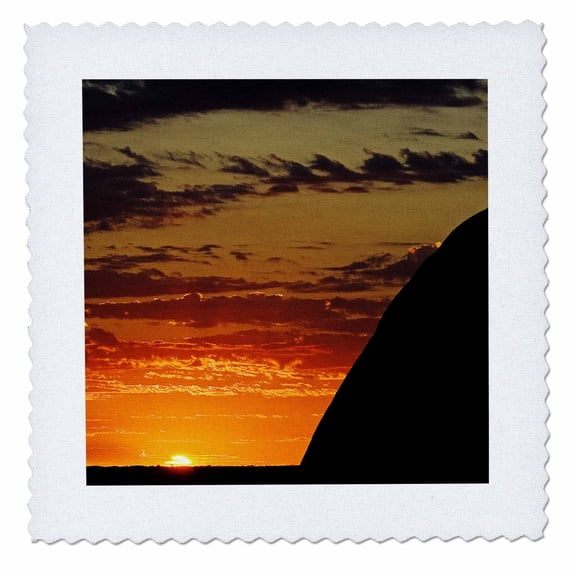 3dRose, Sunrise, Uluru Ayers Rock, Northern Territory, Australia-AU01 DWA2185 - David Wall, 8x8 inch quilt square