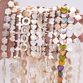 thumbnail image 2 of Cuentas de concha natural madre de perla amor estrella ovalada redonda plana suelta espaciador cuentas para fabricación de joyería DIY encanto pulsera collar Tan Jianjun  unisex, 2 of 2