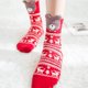thumbnail image 5 of 4 pares de calcetines navideños suaves y peludos para mujeres y niñas, calcetines de algodón novedosos para las fiestas, calcetines largos y cálidos informales para el suelo, 5 of 5