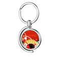 thumbnail image 1 of Ventilador plegable Sakura patrón de geometría Rotating keychain Metal Keyring Holder, 1 of 2