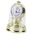 thumbnail image 2 of Vintage European Style Silent Desk Clock Gold Decorative Table Clock with Glass Dome Cover Ideal for Living Room or Offic, 2 of 5