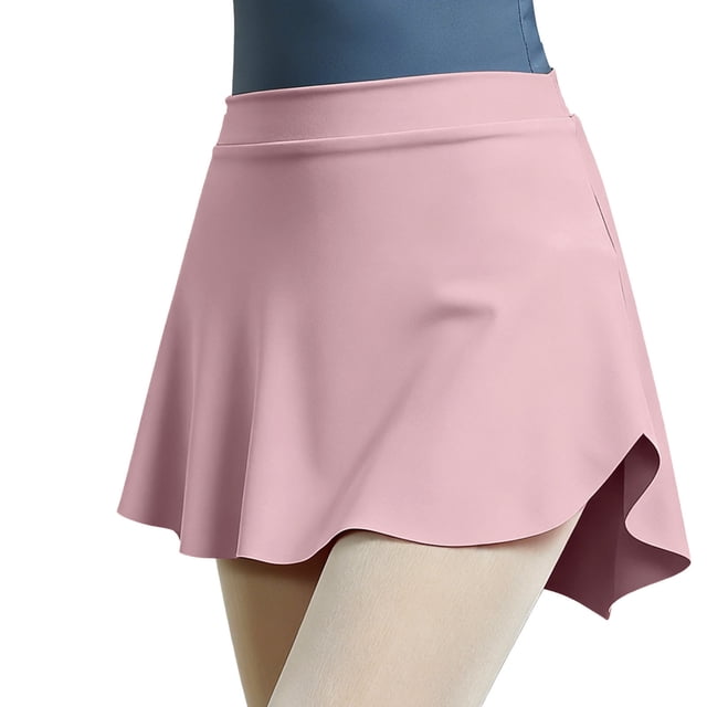 ShomPort Jupe Mini pour Filles à Volants Taille Haute à Enfiler Jupe de Ballet Légère Élastique Robe Décontractée pour Danser