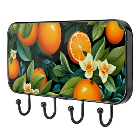 

Orange Self Adhesive Towel Coat Wood Iron Hooks for Home Keys Door Outdoor Home Improvement Utility Hook