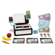 Little Tikes First Self-Checkout Stand Play Cash Register with Realistic Lights & Sounds and 40 Pieces, Play Pretend Shopping Toy for Kids Girls Boys Ages 3 4 5+