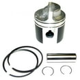 thumbnail image 2 of Piston Kit Compatible with Johnson Evinrude 9.9 15HP 2-Cyl Cross Flow 2-Stroke Outboard 2.208" Bore Rings Pin Direct Fit Marine 55.58mm Std Engine Cylinder 1974-1992 .020 Over, 2 of 2