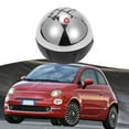 thumbnail image 6 of 5 Speed Black Chrome Silver Front Manual Gear Shift Knob Plastic for Fiat 500, 6 of 7